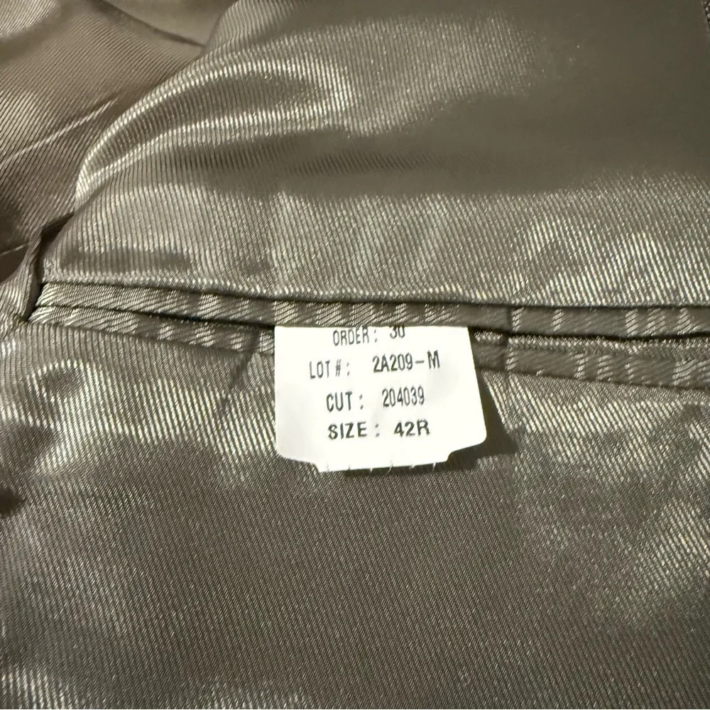 Andrew Fezza Fusion Super Luxury Wool Suit Taupe Gray Size 42R Pants 36 Waist